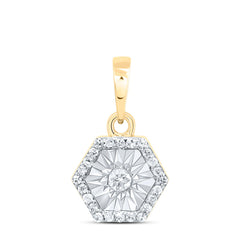 1/10CTW-DIA P1 GIFT HEXAGON PENDANT