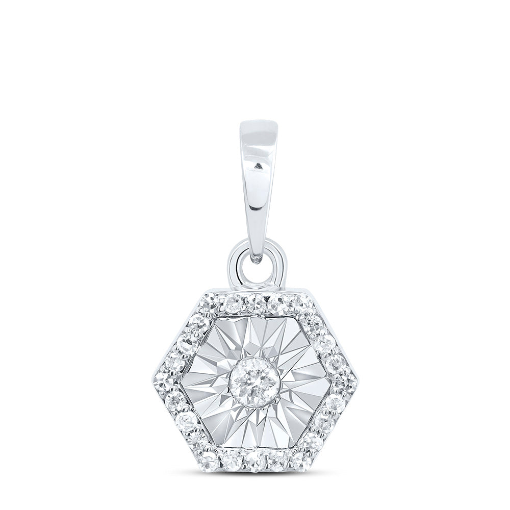 1/10CTW-DIA P1 GIFT HEXAGON PENDANT