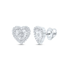 1/8CTW-DIA P1 GIFT HEART STUD EARRING