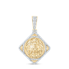3/4CTW-DIA NK LION MENS CHARM