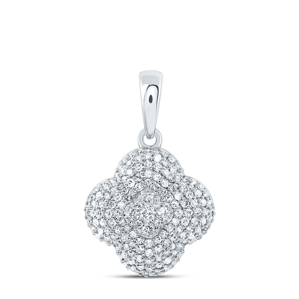 5/8CTW-DIA NK FASHION CLOVER PENDANT