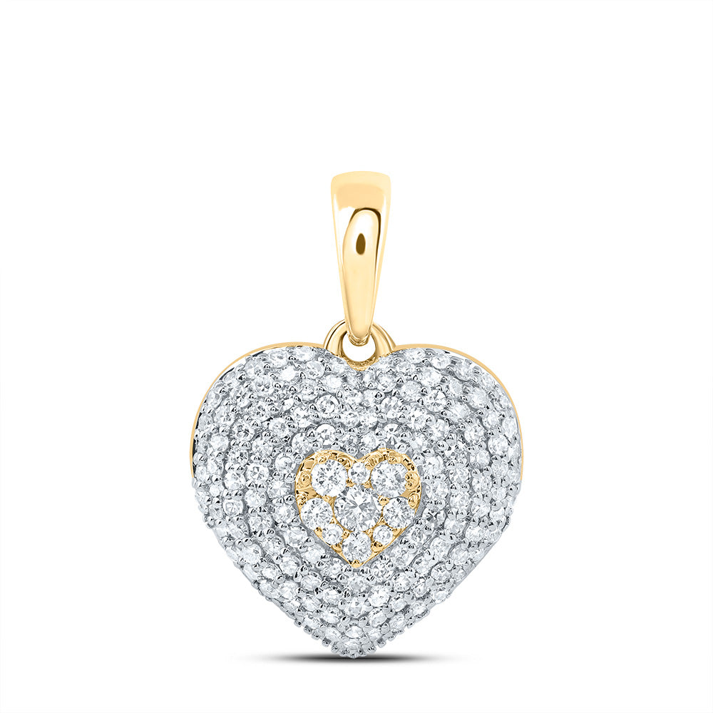 5/8CTW-DIA NK FASHION HEART PENDANT