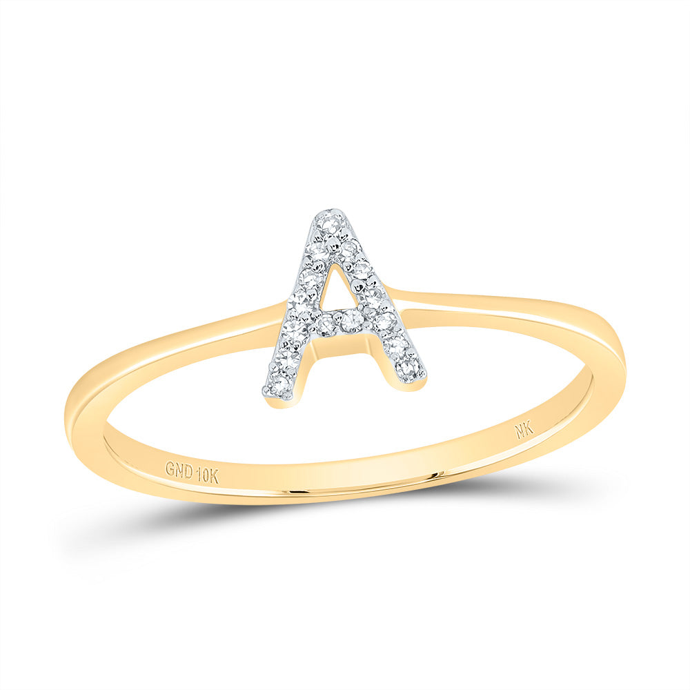 1/20CTW-DIA NK GIFT INITIAL "A" RING