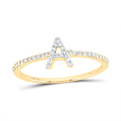 1/6CTW-DIA NK GIFT INITIAL "A" RING