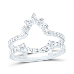 14K White Gold 7/8 CTW-Natural Diamond Cnc Enhancer Ring 3.6 Gram