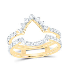 14K Yellow Gold 7/8 CTW-Natural Diamond Cnc Enhancer Ring 3.5 Gram