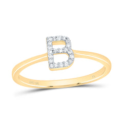 1/20CTW-DIA NK GIFT INITIAL "B" RING