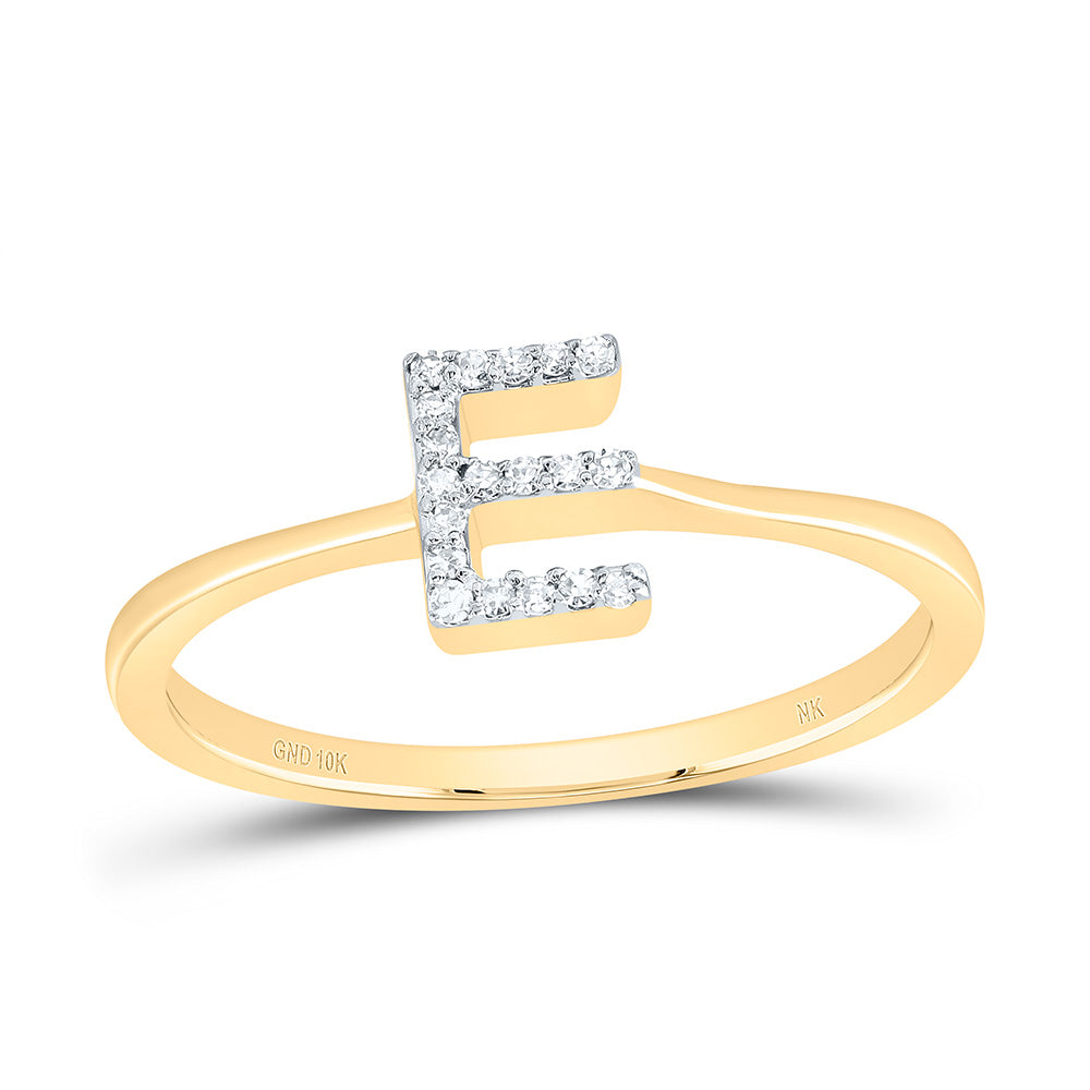 1/20CTW-DIA NK GIFT INITIAL "E" RING