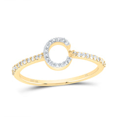 1/6CTW-DIA NK GIFT INITIAL "C" RING