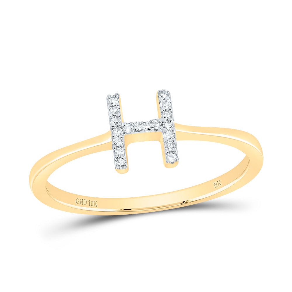 1/20CTW-DIA NK GIFT INITIAL "H" RING