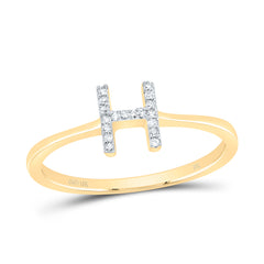 1/20CTW-DIA NK GIFT INITIAL "H" RING