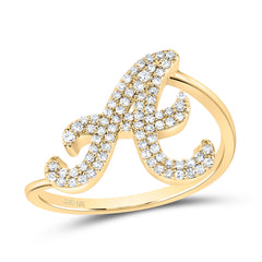 1/4CTW-DIA NK GIFT INITIAL "A" RING