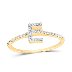 1/6CTW-DIA NK GIFT INITIAL "E" RING