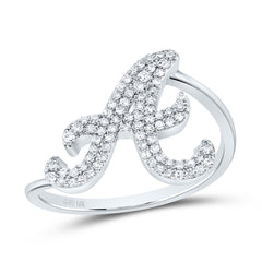 1/4CTW-DIA NK GIFT INITIAL "A" RING