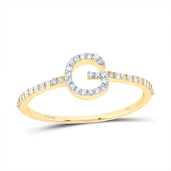 1/6CTW-DIA NK GIFT INITIAL "G" RING