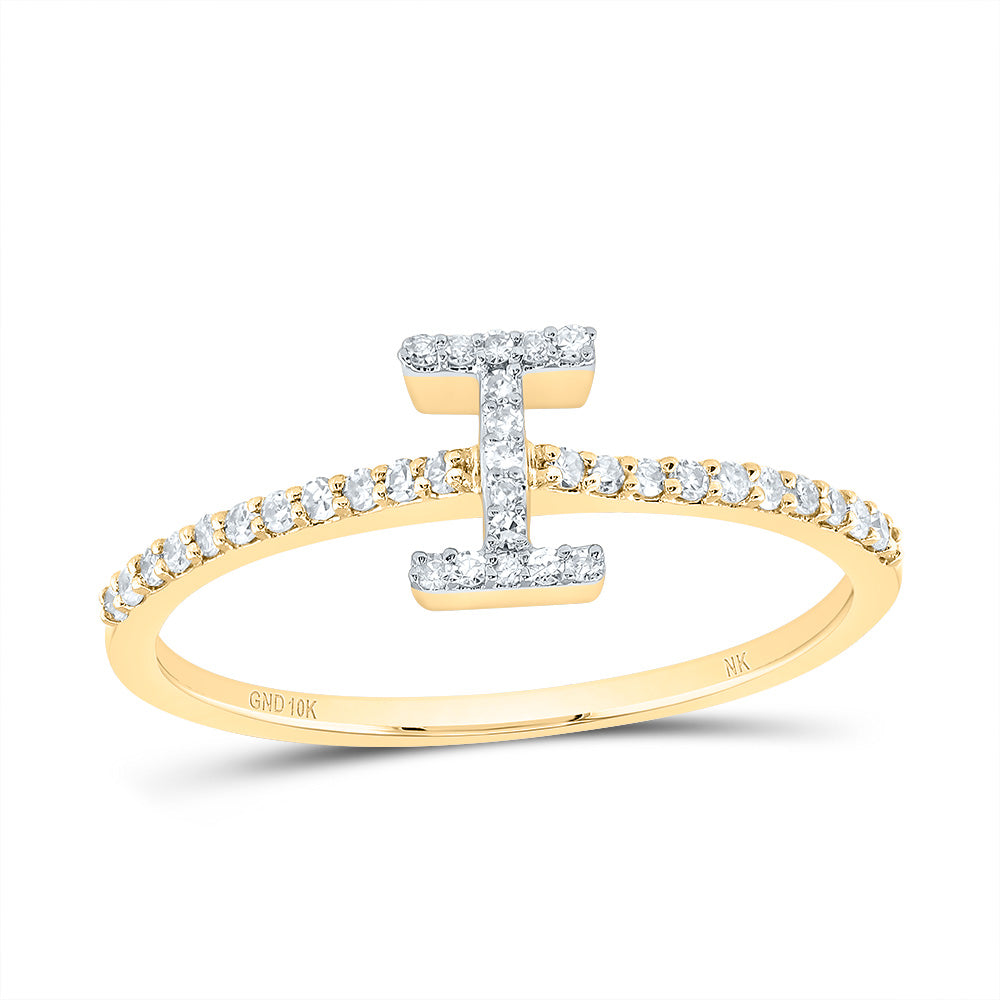 1/6CTW-DIA NK GIFT INITIAL "I" RING