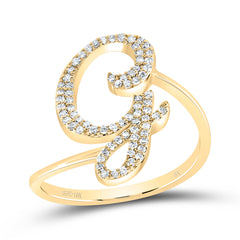 1/4CTW-DIA NK GIFT INITIAL "G" RING