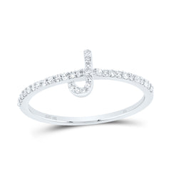 1/6CTW-DIA NK GIFT INITIAL "J" RING