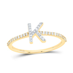 1/6CTW-DIA NK GIFT INITIAL "K" RING
