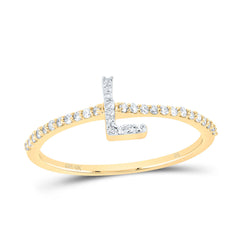 1/6CTW-DIA NK GIFT INITIAL "L" RING