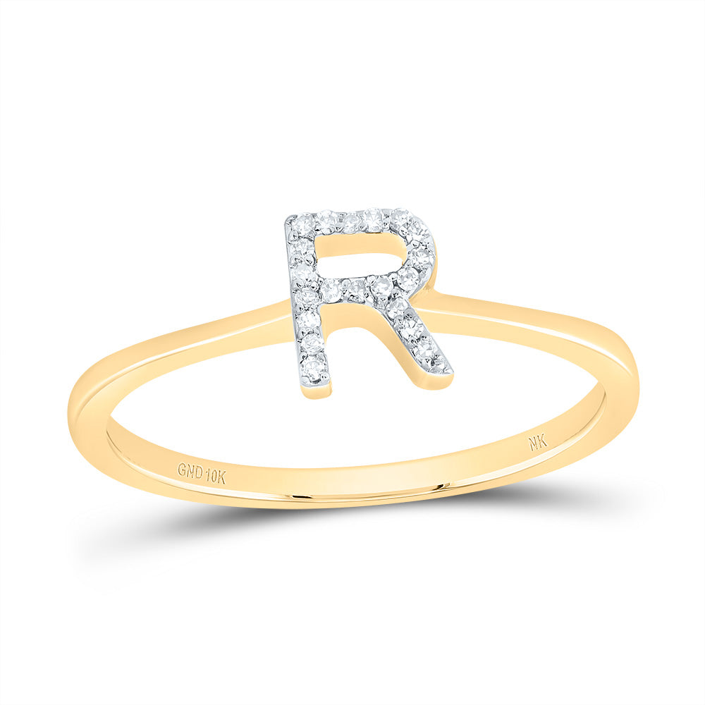 1/20CTW-DIA NK GIFT INITIAL "R" RING