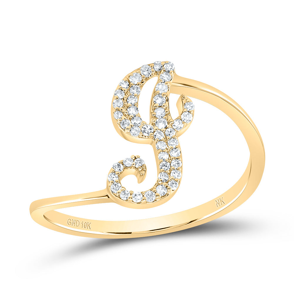 1/8CTW-DIA NK GIFT INITIAL "J" RING