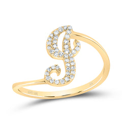 1/8CTW-DIA NK GIFT INITIAL "J" RING