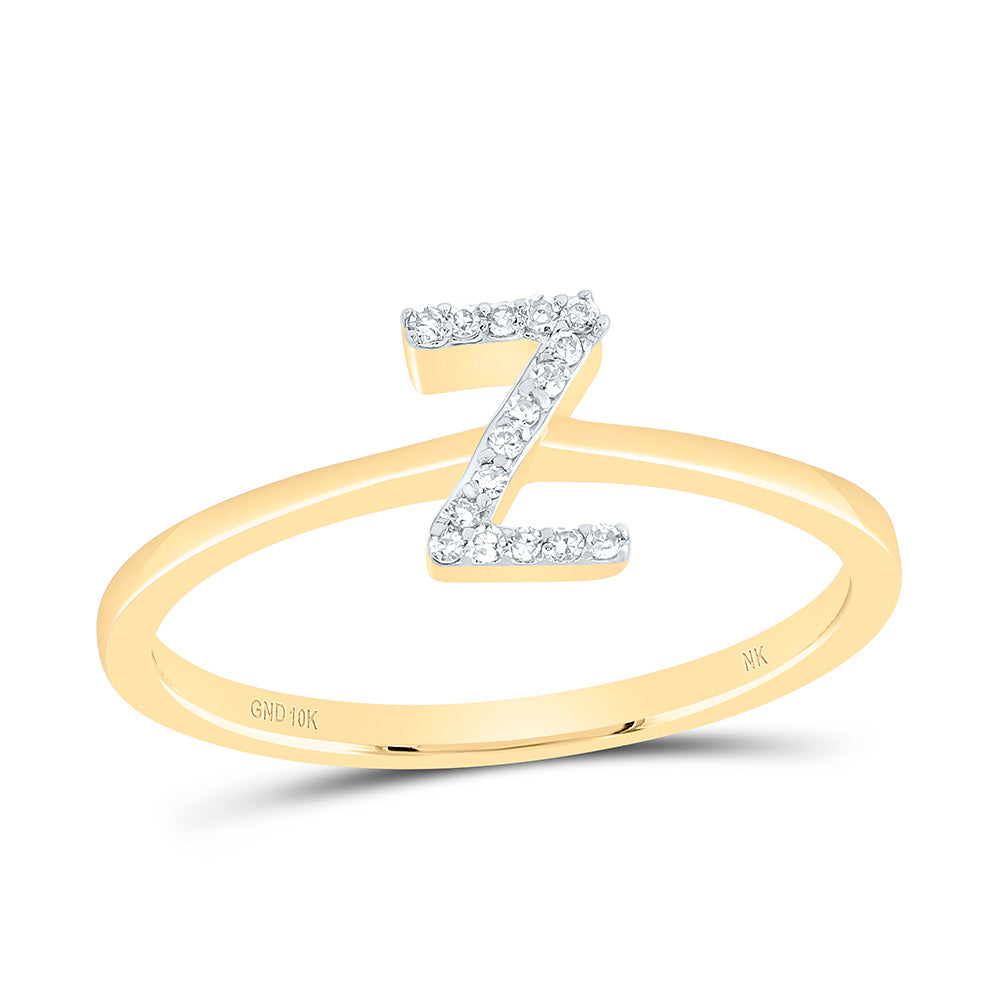 1/20CTW-DIA NK GIFT INITIAL "Z" RING