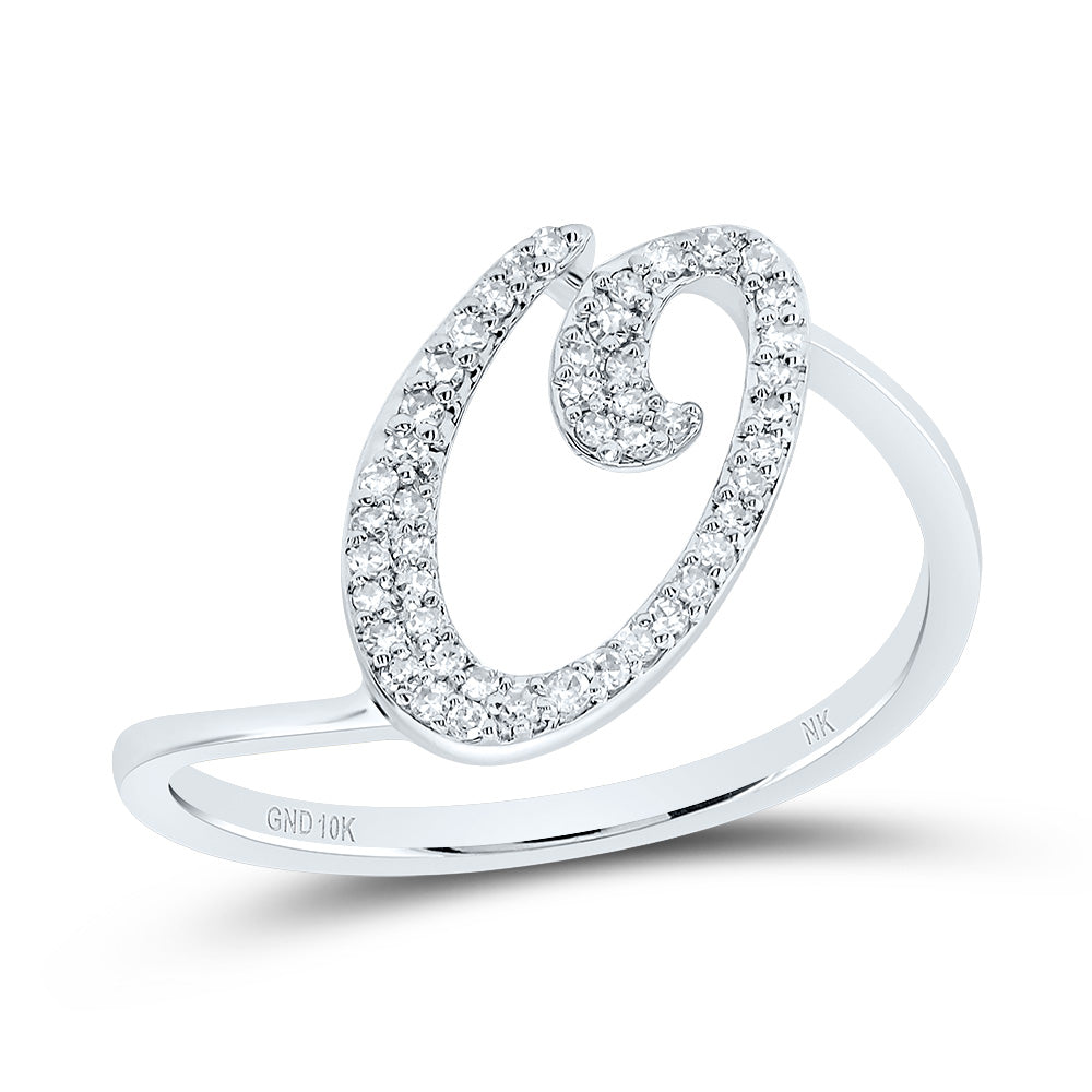 1/6CTW-DIA NK GIFT INITIAL "O" RING