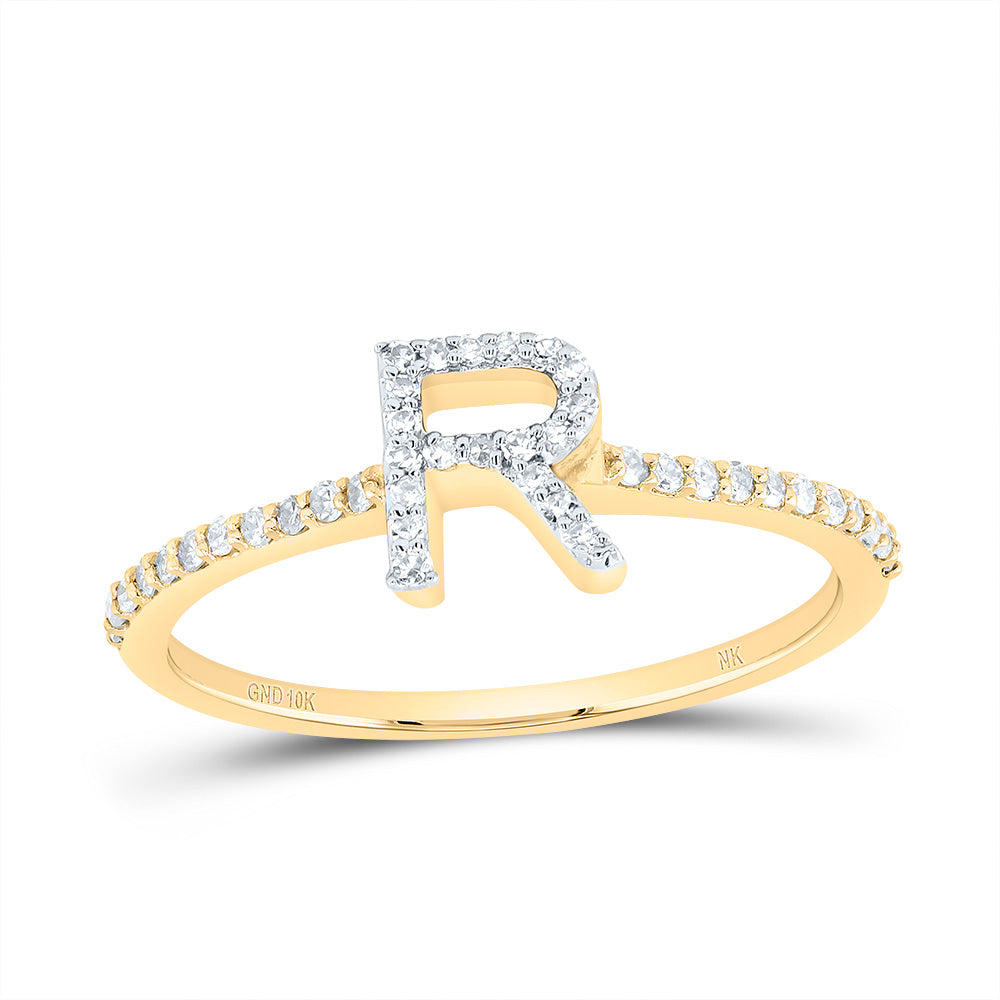 1/5CTW-DIA NK GIFT INITIAL "R" RING