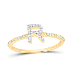 1/5CTW-DIA NK GIFT INITIAL "R" RING