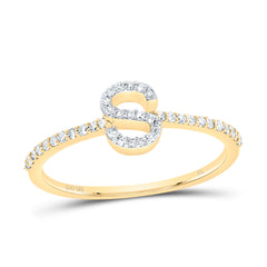 1/6CTW-DIA NK GIFT INITIAL "S" RING