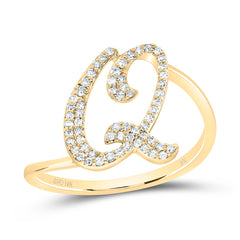 1/5CTW-DIA NK GIFT INITIAL "Q" RING