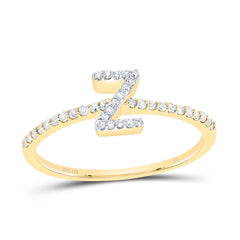 1/6CTW-DIA NK GIFT INITIAL "Z" RING