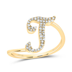 1/8CTW-DIA NK GIFT INITIAL "T" RING