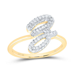 10K Yellow Gold 3/8 CTW-Natural Diamond Fashion Initial "Z" Ring 2.51 Gram