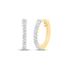 18k Gold 1/10 CTW-Natural Diamond Elite Fashion Hoop Earring Gram