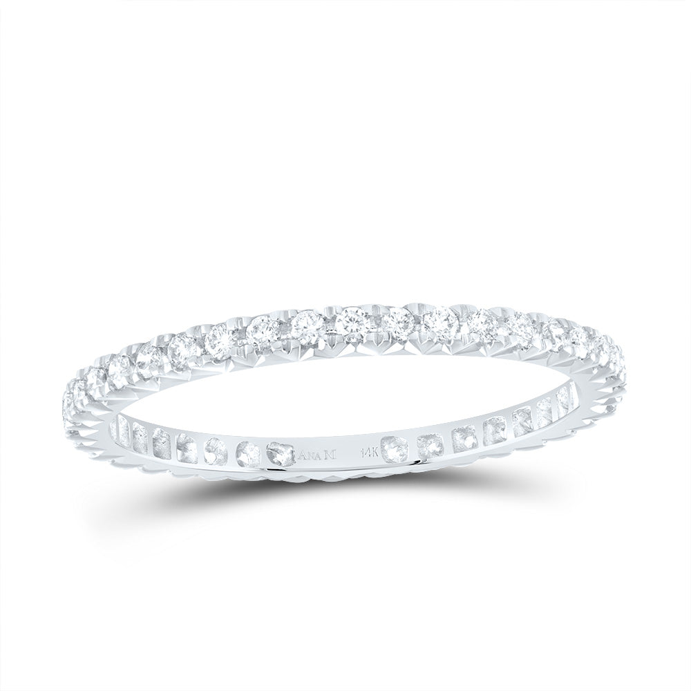 14k Gold 3/8 CTW-Natural Diamond Fashion Cnc Eternity Band Gram