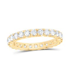 14K Yellow Gold 1 CTW-Natural Diamond Fashion Cnc Eternity Band 1.9 Gram