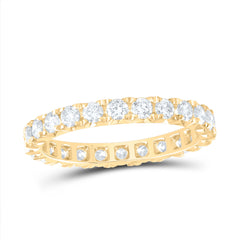 14K Yellow Gold 1 1/4 CTW-Natural Diamond Fashion Cnc Eternity Band 1.7 Gram