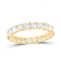 14K Yellow Gold 1 7/8 CTW-Natural Diamond Fashion Cnc Eternity Band 2.1 Gram