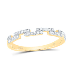 10K Yellow Gold 1/6 CTW-Natural Diamond Fashion Ladies Band 1.59 Gram