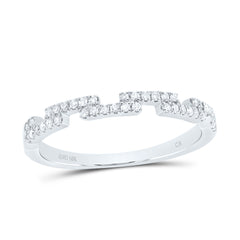 10K White Gold 1/6 CTW-Natural Diamond Fashion Ladies Band 1.74 Gram