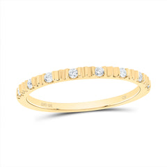 10K Yellow Gold 1/10 Ct-Natural Diamond Fashion Ladies Band 1.51 Gram