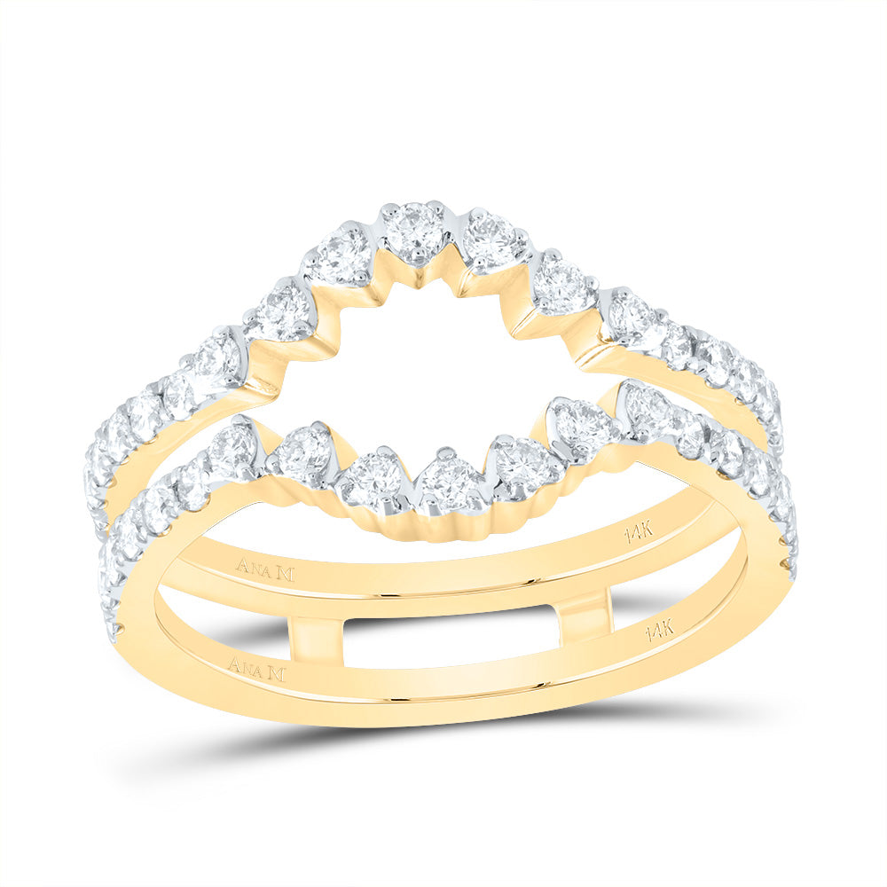 14K Yellow Gold 5/8 CTW-Natural Diamond Cnc Enhancer Ring 3.62 Gram