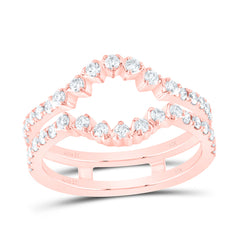 14K Rose Gold 5/8 CTW-Natural Diamond Cnc Enhancer Ring 3.68 Gram