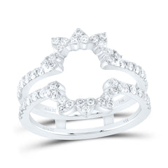 14K White Gold 5/8 CTW-Natural Diamond Cnc Enhancer Ring 4.16 Gram