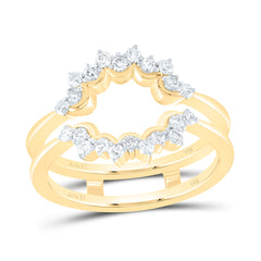 14K Yellow Gold 3/8 CTW-Natural Diamond Cnc Enhancer Ring 4.56 Gram