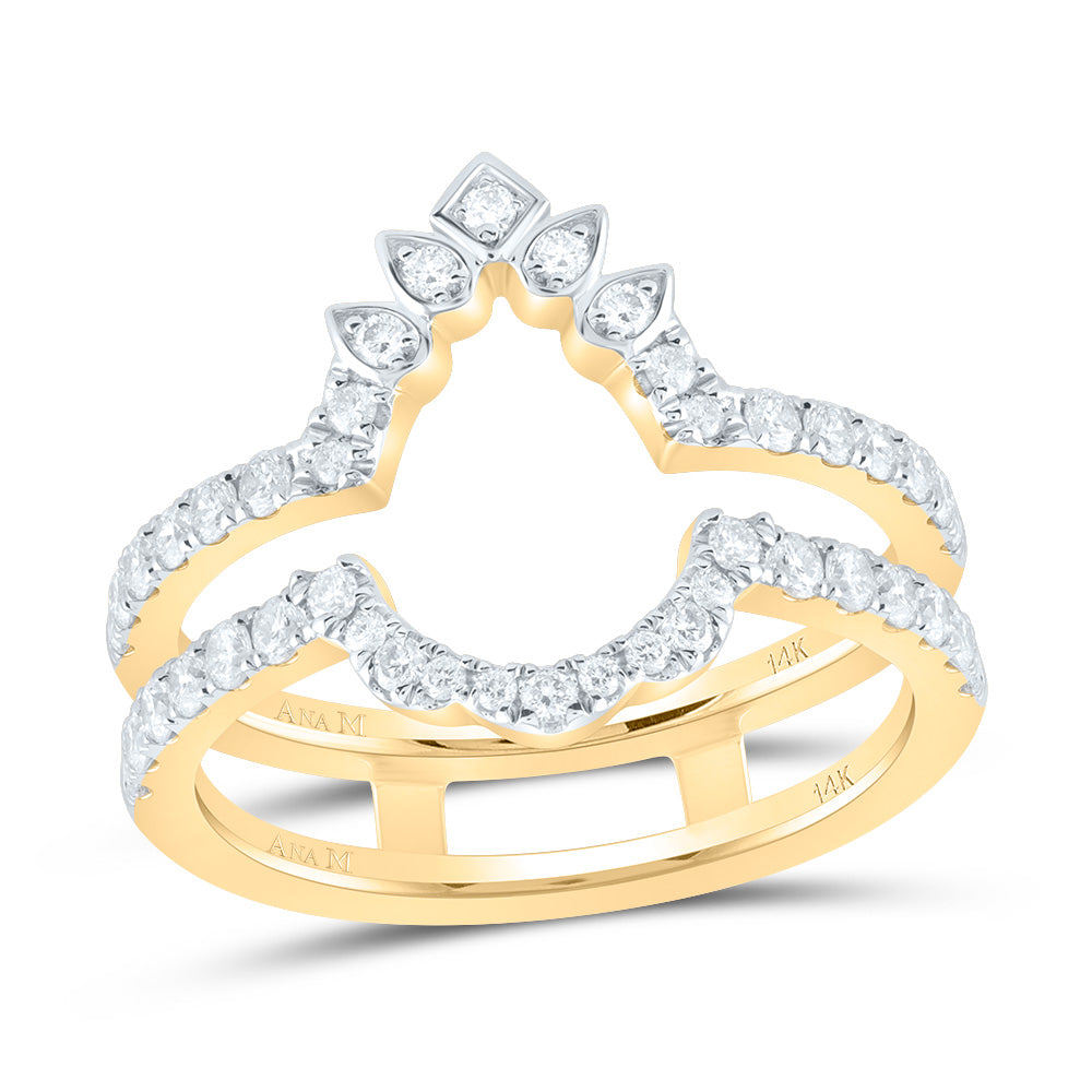 14K Yellow Gold 5/8 CTW-Natural Diamond Cnc Enhancer Ring 4.04 Gram