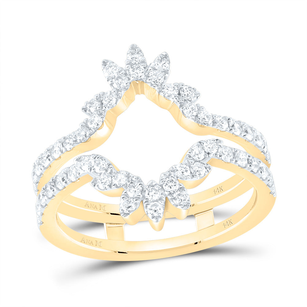14K Yellow Gold 3/4 CTW-Natural Diamond Cnc Enhancer Ring 4.26 Gram